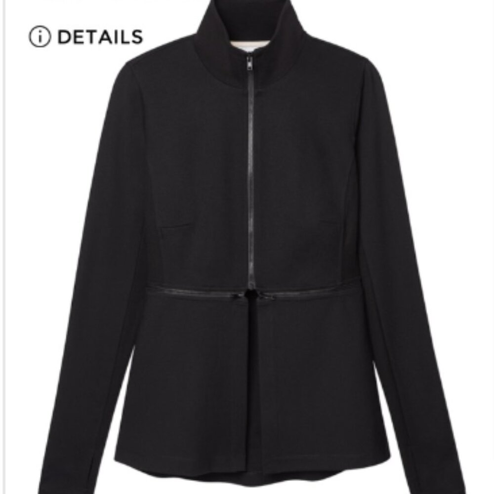 Black Jacket with Zip Crop detail